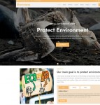 保护环境和宝物动物相关的宣传官网HTML5模板