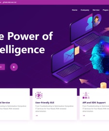 紫色网络安全HTML5模板-专业数据安全响应式官网