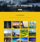 旅游风景图片展示网站模板