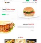 汉堡包西餐美食网站模板