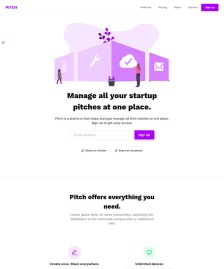 紫色创意美观Bootstrap4模板