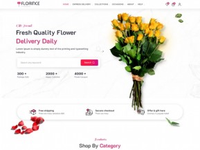 HTML5花卉在线交易网站模板