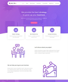 紫色大气Bootstrap网站模板