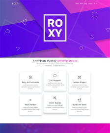 紫色创意设计公司网站模板