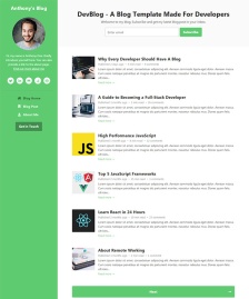 开发者博客Bootstrap4模板