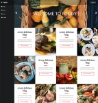 扁平化高端西餐厅HTML5模板