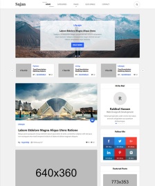 自媒体博客整站html5模板