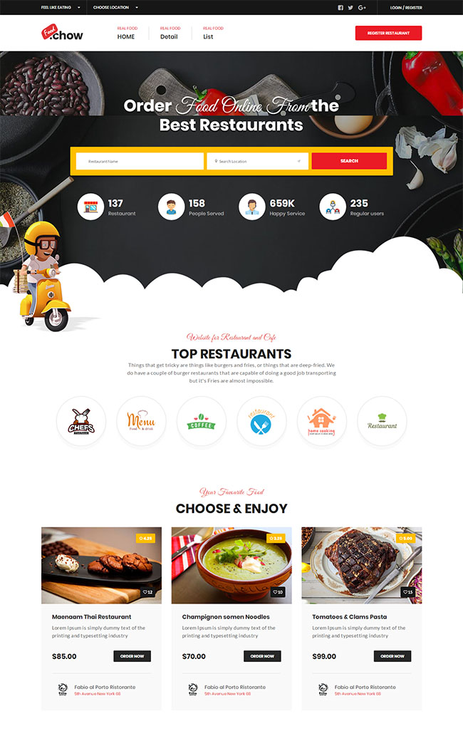 外卖订餐平台网站模板