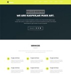 淡黄色艺术设计网站模板