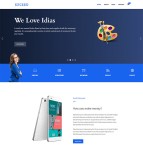 蓝色UI设计公司网站模板