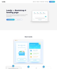 Bootstrap4登陆页网站模板