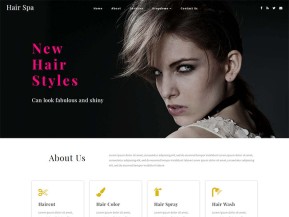 发型设计美发网站模板
