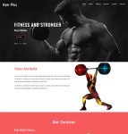男性健身运动类网站模板