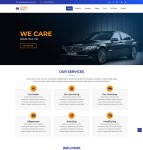 蓝色汽车修理公司网站模板