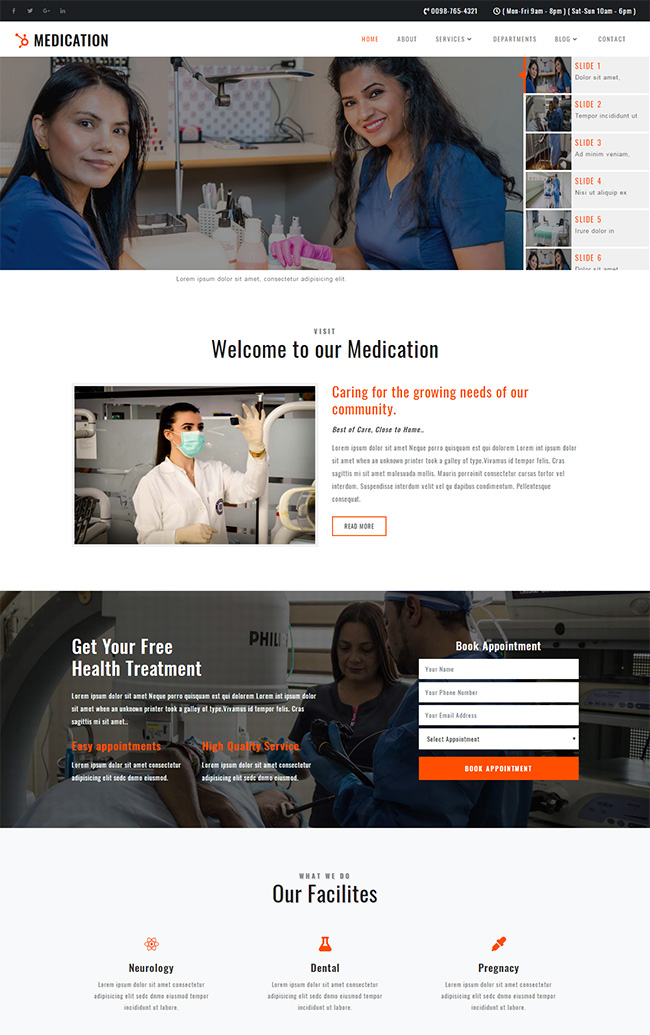 私人医生健康管理机构网站模板