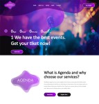 紫色活动演出专题网页模板