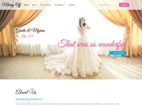 洁白无瑕的婚礼网站模板