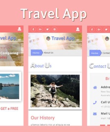 手机端旅行APP网站模板