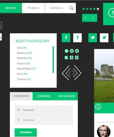黑绿色调HTML5手机UI套件