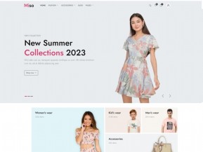 夏季时尚服装配饰电子商城网站模板