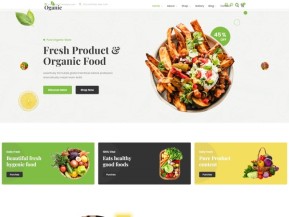 健康有机水果蔬菜在线商城网站模板