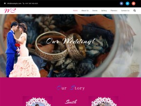 唯美浪漫的婚礼网站模板