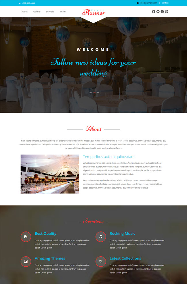 婚礼布置公司网站模板