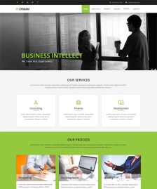 绿色扁平化HTML5模板