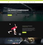 羽毛球运动培训机构网站模板