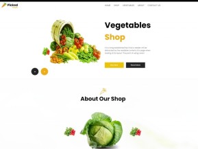绿色有机蔬菜店宣传网站模板