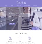 紫色旅游窄屏HTML模板