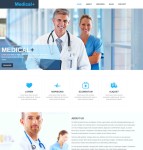 浅蓝色风格医疗行业模板