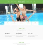 儿童游泳馆网页模板