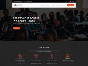 儿童公益慈善机构宣传网站模板
