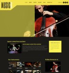 黄色风格音乐网页模板