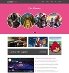 粉红色游戏行业网站模版