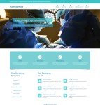 蓝色医院手术网站模板