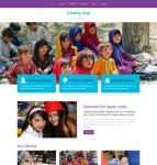 紫色儿童教育网站模板