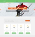 滑雪大冒险运动网站模板