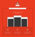 红色个性设计HTML5模板