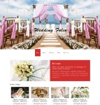 户外婚礼布置CSS网站模板