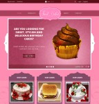 粉色浪漫蛋糕网站模板