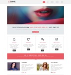 红唇少女HTML5网站模板