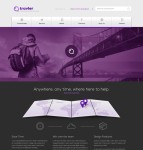 紫色风格旅行网站模板