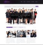 紫色风格HTML商务模板