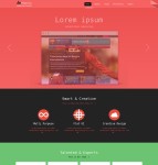 红色风格HTML5销售模板
