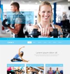 蓝色健身课程网站模板