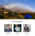 野外露营旅游HTML5模板