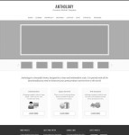 黑白简约风格html网站模板