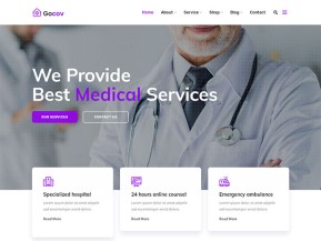 健康医疗服务中心网站模板